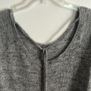 Light weight gray and black long sleeve sweater.